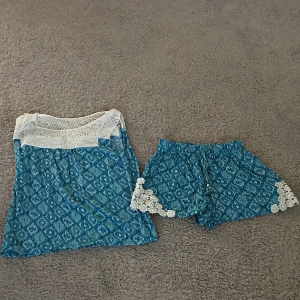 Speechless top and bottom blue girls size XL set
